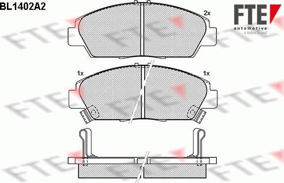 FTE BL1402A2 - Bremsbelagsatz, Scheibenbremse alexcarstop-ersatzteile.com