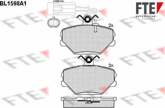 FTE BL1598A1 - Bremsbelagsatz, Scheibenbremse alexcarstop-ersatzteile.com