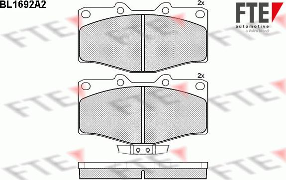 FTE BL1692A2 - Bremsbelagsatz, Scheibenbremse alexcarstop-ersatzteile.com