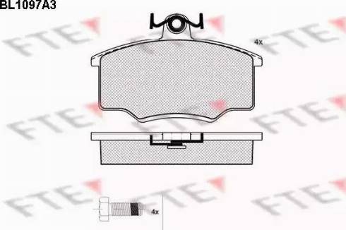 FTE BL1097A3 - Bremsbelagsatz, Scheibenbremse alexcarstop-ersatzteile.com