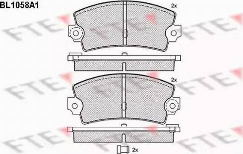 FTE BL1058A1 - Bremsbelagsatz, Scheibenbremse alexcarstop-ersatzteile.com