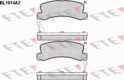 FTE BL1014A2 - Bremsbelagsatz, Scheibenbremse alexcarstop-ersatzteile.com