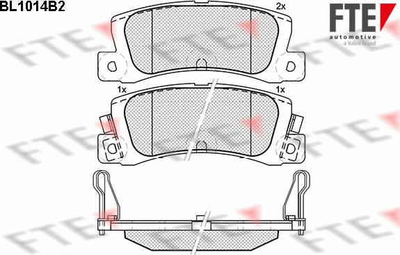 FTE BL1014B2 - Bremsbelagsatz, Scheibenbremse alexcarstop-ersatzteile.com