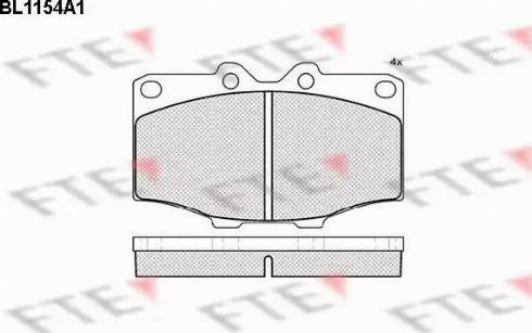 FTE BL1154A1 - Bremsbelagsatz, Scheibenbremse alexcarstop-ersatzteile.com