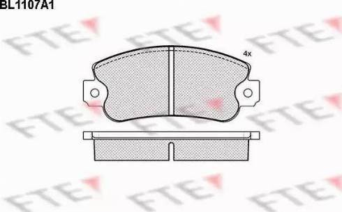 FTE BL1107A1 - Bremsbelagsatz, Scheibenbremse alexcarstop-ersatzteile.com