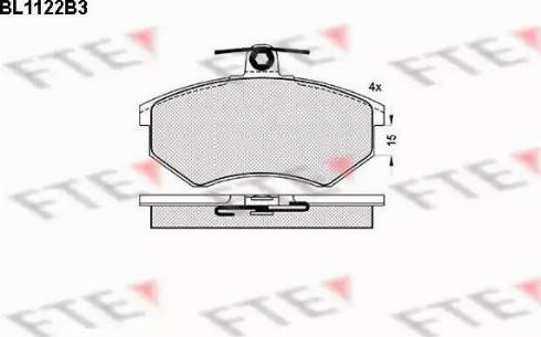 FTE BL1122B3 - Bremsbelagsatz, Scheibenbremse alexcarstop-ersatzteile.com