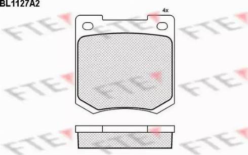 FTE BL1127A2 - Bremsbelagsatz, Scheibenbremse alexcarstop-ersatzteile.com