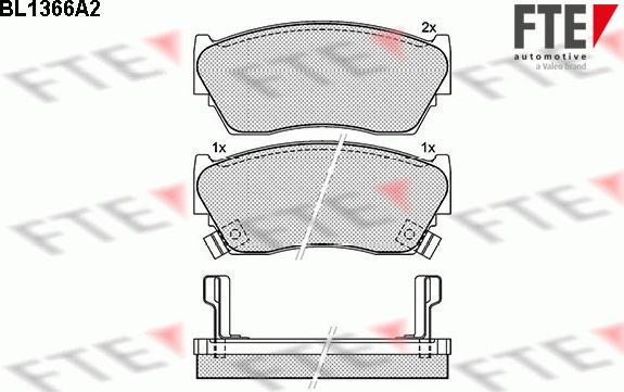 FTE BL1366A2 - Bremsbelagsatz, Scheibenbremse alexcarstop-ersatzteile.com