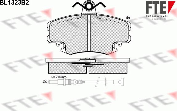 FTE BL1323B2 - Bremsbelagsatz, Scheibenbremse alexcarstop-ersatzteile.com