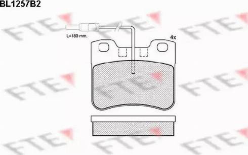 FTE BL1257B2 - Bremsbelagsatz, Scheibenbremse alexcarstop-ersatzteile.com