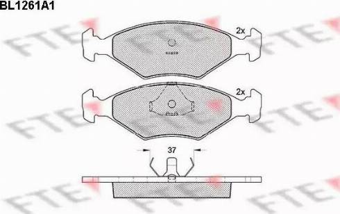 FTE BL1261A1 - Bremsbelagsatz, Scheibenbremse alexcarstop-ersatzteile.com