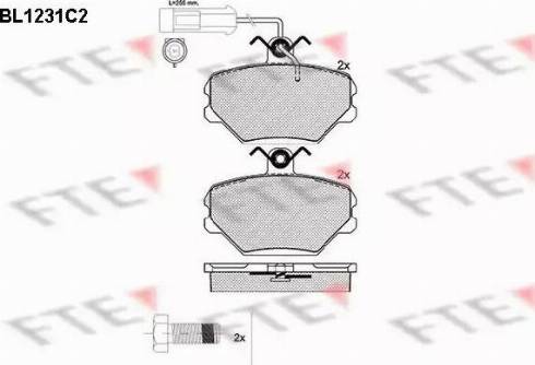 FTE BL1231C2 - Bremsbelagsatz, Scheibenbremse alexcarstop-ersatzteile.com