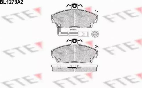 FTE BL1273A2 - Bremsbelagsatz, Scheibenbremse alexcarstop-ersatzteile.com