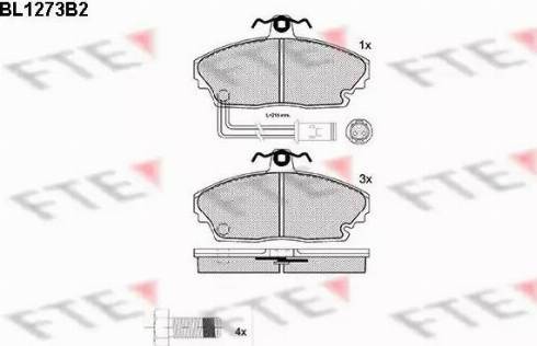 FTE BL1273B2 - Bremsbelagsatz, Scheibenbremse alexcarstop-ersatzteile.com