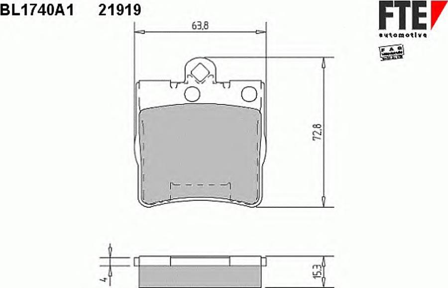 FTE BL1740A1 - Bremsbelagsatz, Scheibenbremse alexcarstop-ersatzteile.com