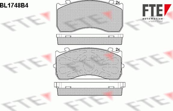 FTE BL1748B4 - Bremsbelagsatz, Scheibenbremse alexcarstop-ersatzteile.com