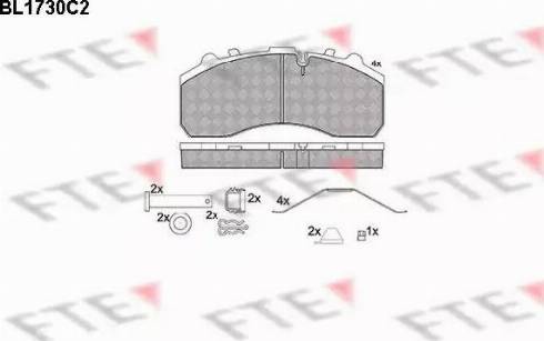 FTE BL1730C2 - Bremsbelagsatz, Scheibenbremse alexcarstop-ersatzteile.com