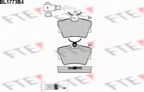 FTE BL1773B4 - Bremsbelagsatz, Scheibenbremse alexcarstop-ersatzteile.com