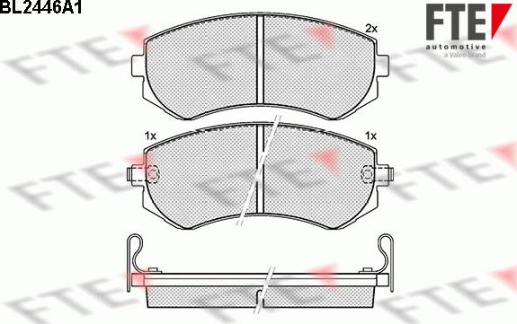 FTE BL2446A1 - Bremsbelagsatz, Scheibenbremse alexcarstop-ersatzteile.com