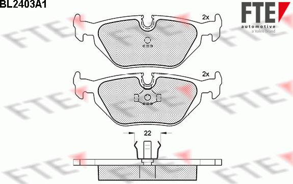 FTE BL2403A1 - Bremsbelagsatz, Scheibenbremse alexcarstop-ersatzteile.com