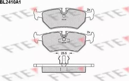 FTE BL2410A1 - Bremsbelagsatz, Scheibenbremse alexcarstop-ersatzteile.com