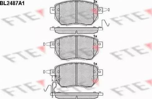 FTE BL2487A1 - Bremsbelagsatz, Scheibenbremse alexcarstop-ersatzteile.com