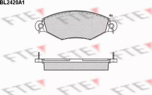 FTE BL2420A1 - Bremsbelagsatz, Scheibenbremse alexcarstop-ersatzteile.com