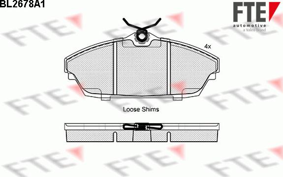 FTE BL2678A1 - Bremsbelagsatz, Scheibenbremse alexcarstop-ersatzteile.com