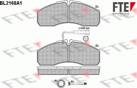 FTE BL2168A1 - Bremsbelagsatz, Scheibenbremse alexcarstop-ersatzteile.com