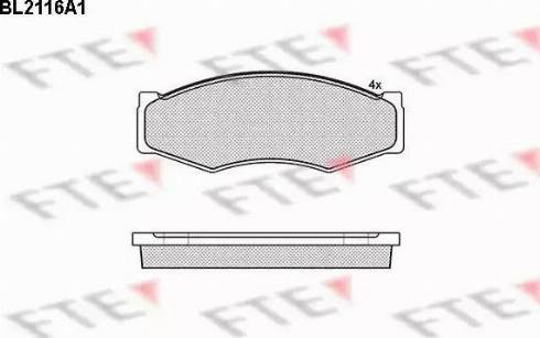 FTE BL2116A1 - Bremsbelagsatz, Scheibenbremse alexcarstop-ersatzteile.com