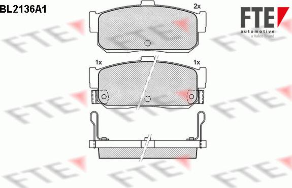 FTE BL2136A1 - Bremsbelagsatz, Scheibenbremse alexcarstop-ersatzteile.com