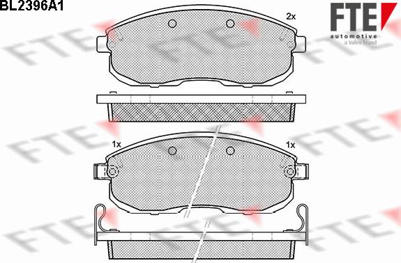 FTE BL2396A1 - Bremsbelagsatz, Scheibenbremse alexcarstop-ersatzteile.com