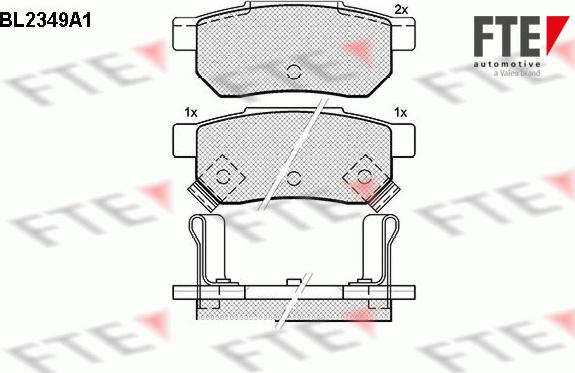 FTE BL2349A1 - Bremsbelagsatz, Scheibenbremse alexcarstop-ersatzteile.com