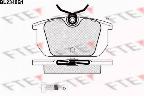 FTE BL2340B1 - Bremsbelagsatz, Scheibenbremse alexcarstop-ersatzteile.com