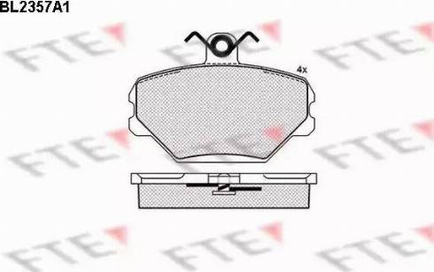 FTE BL2357A1 - Bremsbelagsatz, Scheibenbremse alexcarstop-ersatzteile.com