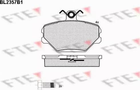 FTE BL2357B1 - Bremsbelagsatz, Scheibenbremse alexcarstop-ersatzteile.com