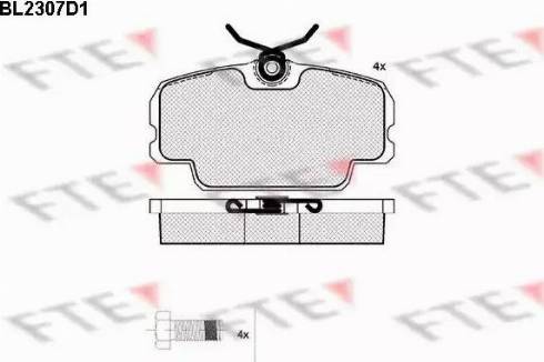 FTE BL2307D1 - Bremsbelagsatz, Scheibenbremse alexcarstop-ersatzteile.com