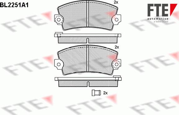 FTE BL2251A1 - Bremsbelagsatz, Scheibenbremse alexcarstop-ersatzteile.com