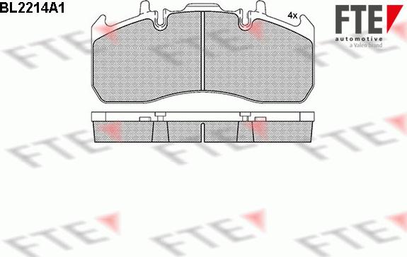 FTE BL2214A1 - Bremsbelagsatz, Scheibenbremse alexcarstop-ersatzteile.com