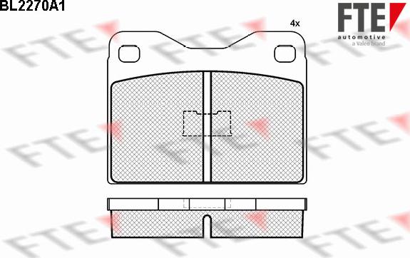 FTE BL2270A1 - Bremsbelagsatz, Scheibenbremse alexcarstop-ersatzteile.com