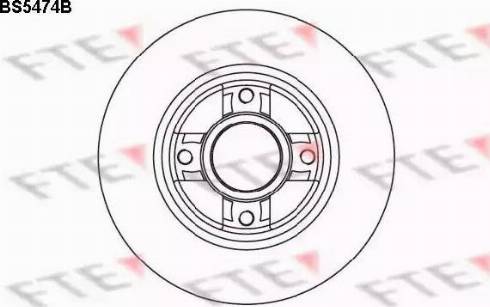 FTE BS5474B - Bremsscheibe alexcarstop-ersatzteile.com