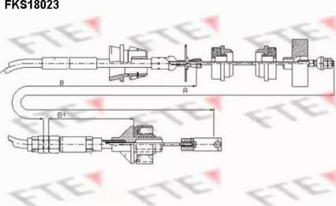 FTE FKS18023 - Seilzug, Kupplungsbetätigung alexcarstop-ersatzteile.com