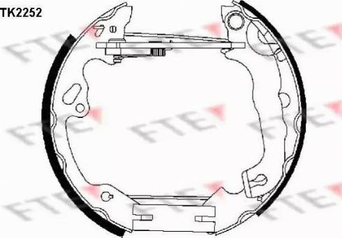 FTE TK2252 - Bremsbackensatz alexcarstop-ersatzteile.com