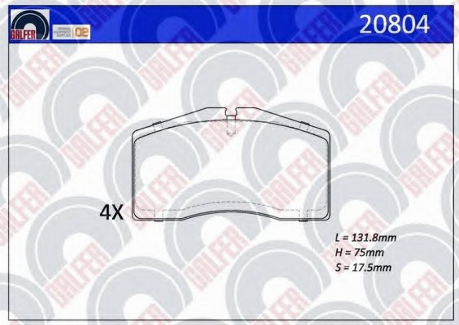 Galfer 20804 - Bremsbelagsatz, Scheibenbremse alexcarstop-ersatzteile.com