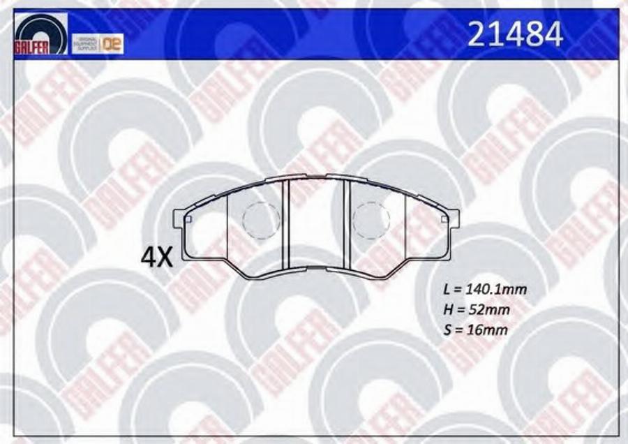 Galfer 21484 - Bremsbelagsatz, Scheibenbremse alexcarstop-ersatzteile.com