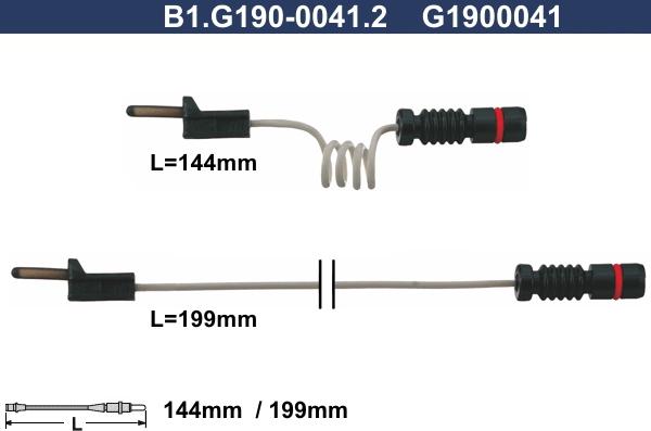 Galfer B1.G190-0041.2 - Warnkontakt, Bremsbelagverschleiß alexcarstop-ersatzteile.com