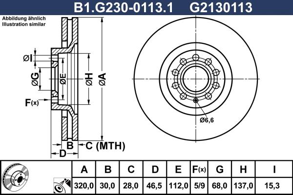 Galfer B1.G230-0113.1 - Bremsscheibe alexcarstop-ersatzteile.com