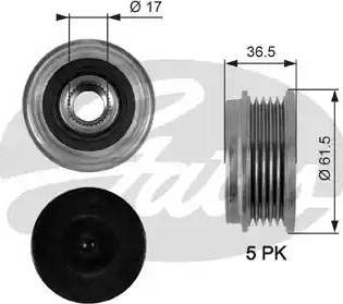 Gates OAP7096 - Riemenscheibe, Generator alexcarstop-ersatzteile.com