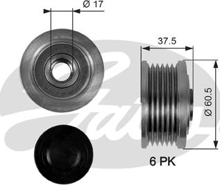 Gates OAP7048 - Riemenscheibe, Generator alexcarstop-ersatzteile.com