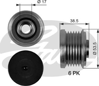 Gates OAP7055 - Riemenscheibe, Generator alexcarstop-ersatzteile.com